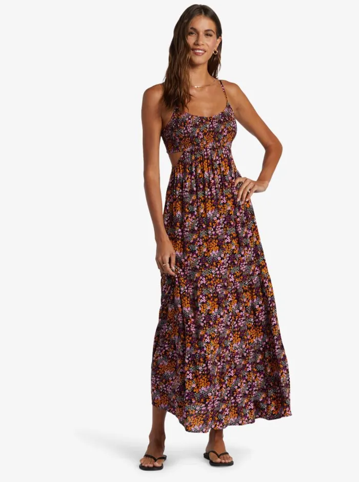Roxy Dresses Hot Tropics Maxi Dress Anthracite Floral Daze 8211 Women