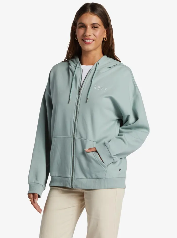 Roxy Jackets Oversized Evening Hike Hoodie Blue Surf 8211 Women