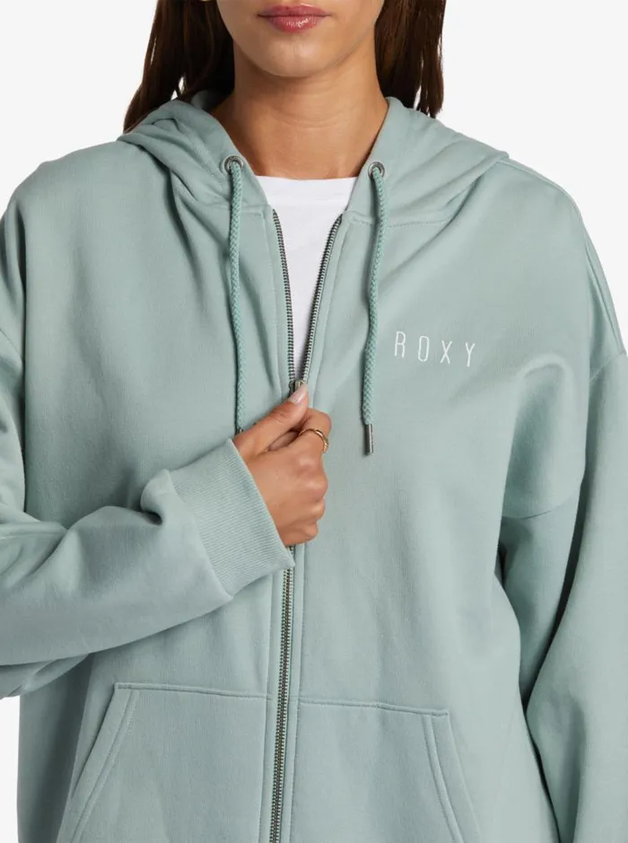 Roxy Jackets Oversized Evening Hike Hoodie Blue Surf 8211 Women