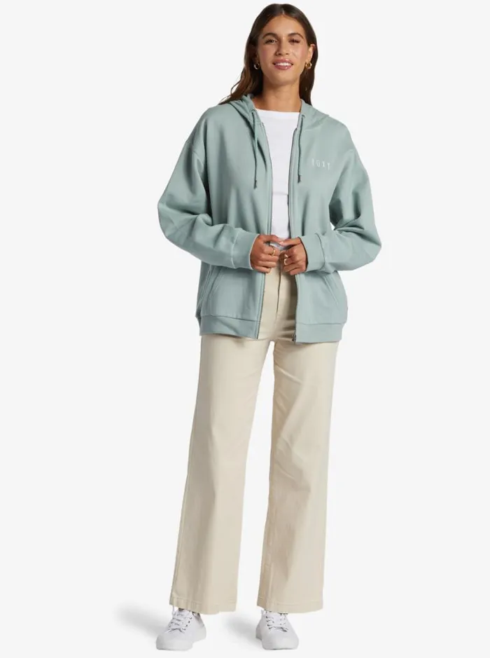 Roxy Jackets Oversized Evening Hike Hoodie Blue Surf 8211 Women