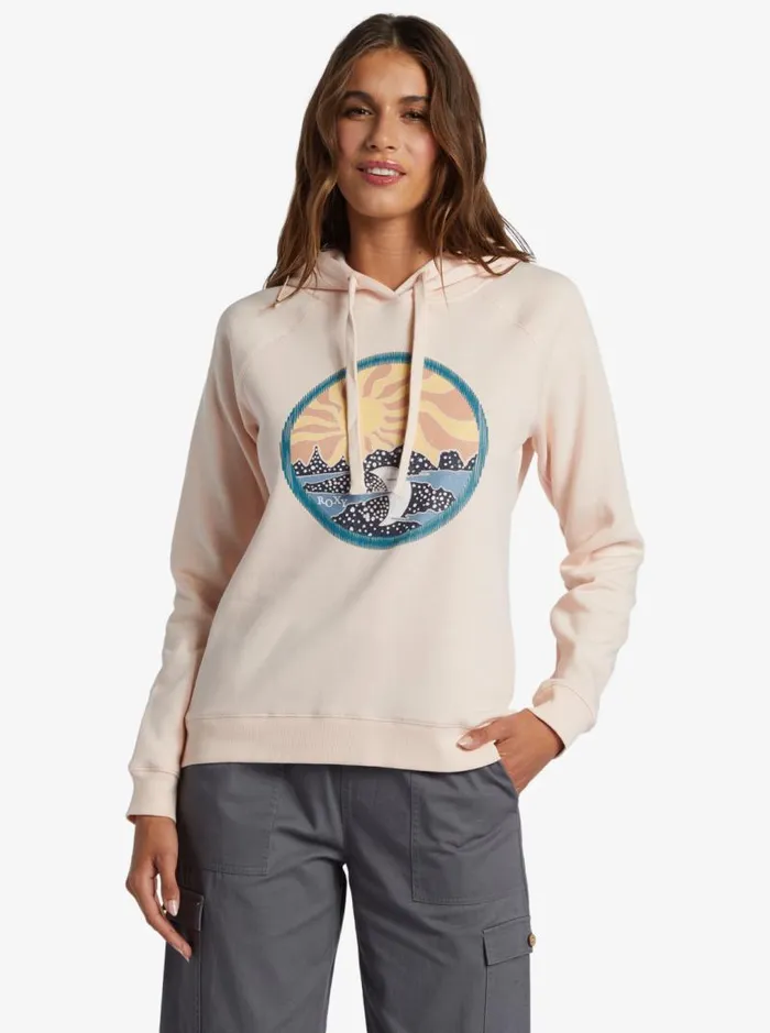 Roxy Jackets Sunkissed Stars Go To Hoodie Pale Dogwood 8211 Women