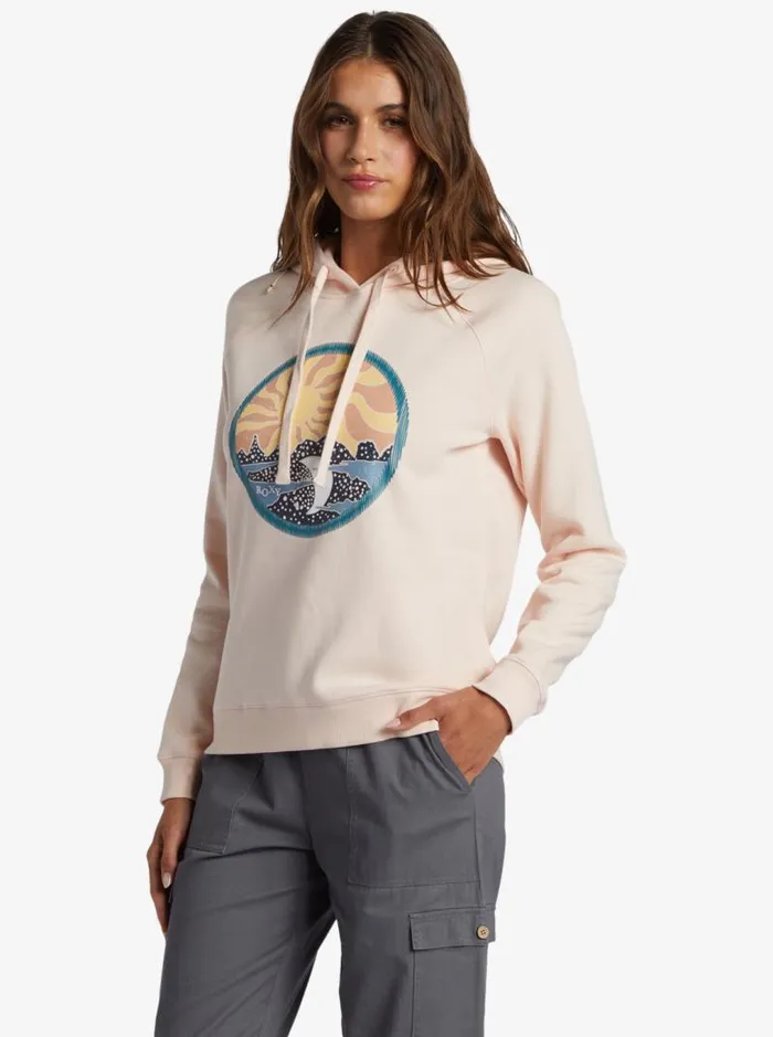 Roxy Jackets Sunkissed Stars Go To Hoodie Pale Dogwood 8211 Women