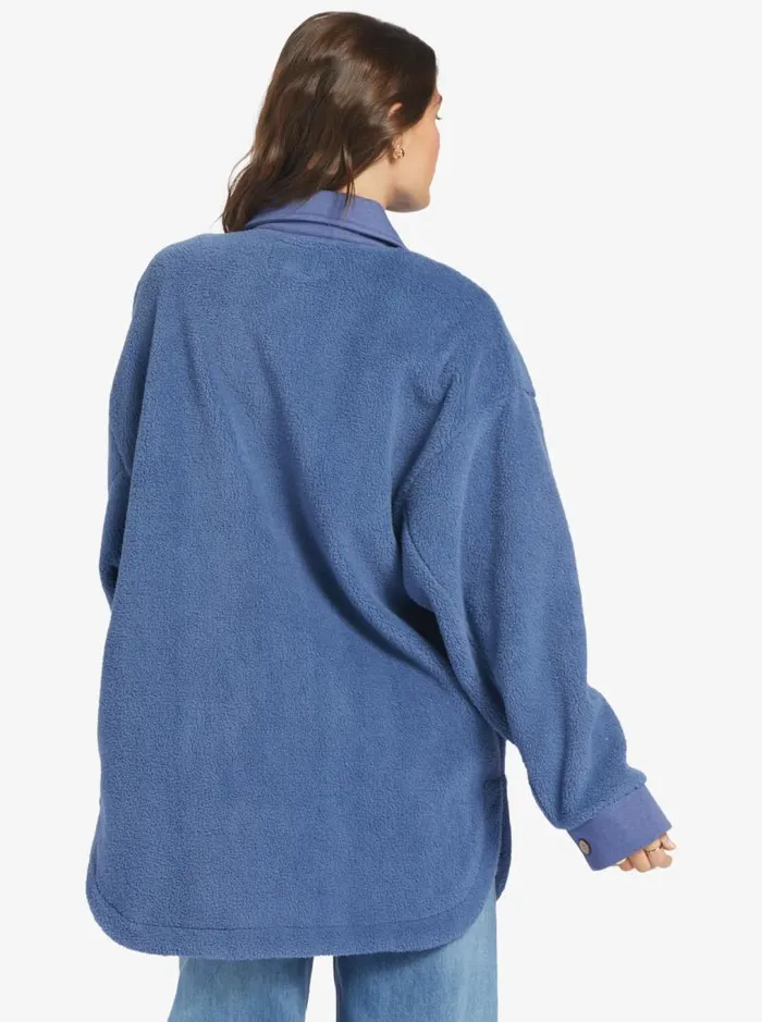 Roxy Jackets Switch Up Sherpa Fleece Overshirt Marlin 8211 Women