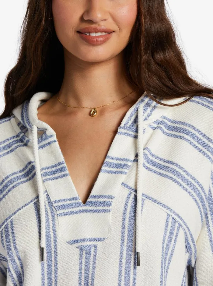 Roxy Jackets Wild And Free Poncho Style Hoodie Bayside Stripe 8211 Women Roxy Jackets Wild And Free Poncho Style Hoodie Bayside Stripe 8211 Women