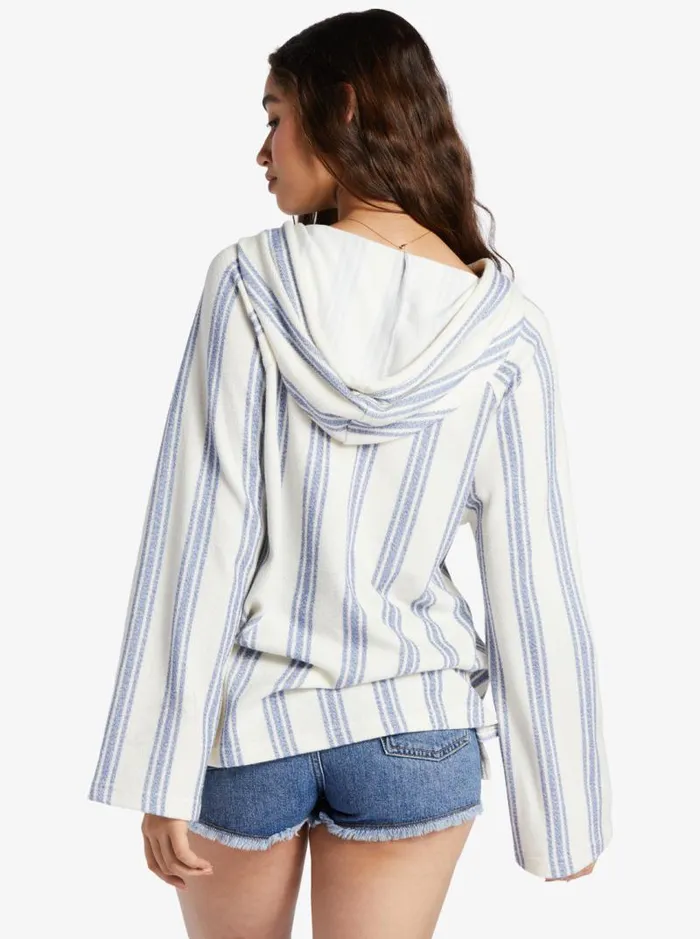 Roxy Jackets Wild And Free Poncho Style Hoodie Bayside Stripe 8211 Women Roxy Jackets Wild And Free Poncho Style Hoodie Bayside Stripe 8211 Women