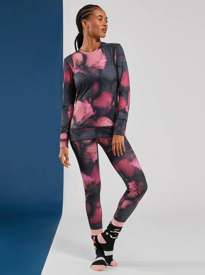 Roxy Pants and Jeans Daybreak Technical Base Layer Leggings True Black Pansy Pansy 8211 Women