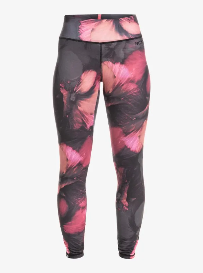Roxy Pants and Jeans Daybreak Technical Base Layer Leggings True Black Pansy Pansy 8211 Women