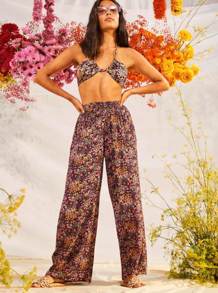 Roxy Pants and Jeans Forever And A Day Lightweight Pants Anthracite Floral Daze 8211 Women