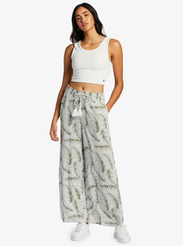 Roxy Pants and Jeans Tropical Rhythm Beachy Pants Palm Tree Dreams 8211 Women