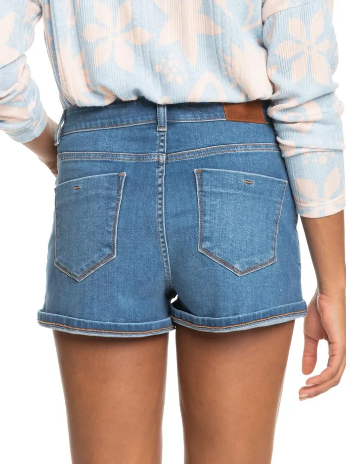 Roxy Shorts Fire Away High Denim Shorts Medium Blue 8211 Women Roxy Shorts Fire Away High Denim Shorts Medium Blue 8211 Women