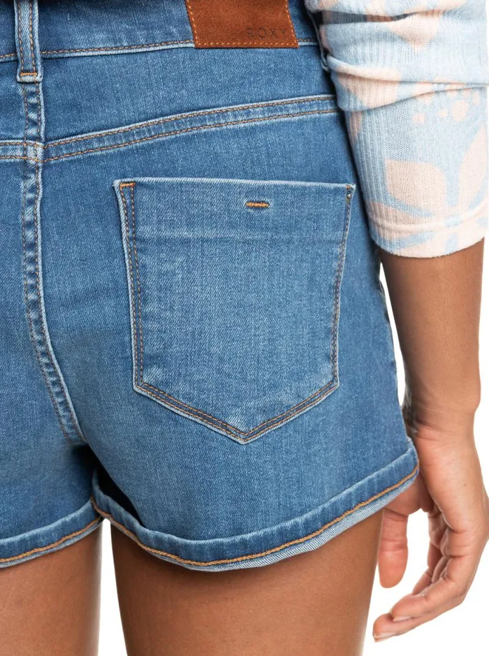 Roxy Shorts Fire Away High Denim Shorts Medium Blue 8211 Women Roxy Shorts Fire Away High Denim Shorts Medium Blue 8211 Women