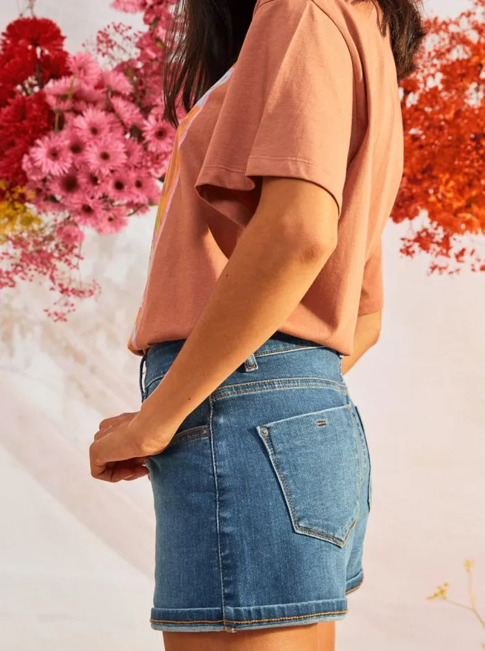 Roxy Shorts Fire Away High Denim Shorts Medium Blue 8211 Women Roxy Shorts Fire Away High Denim Shorts Medium Blue 8211 Women