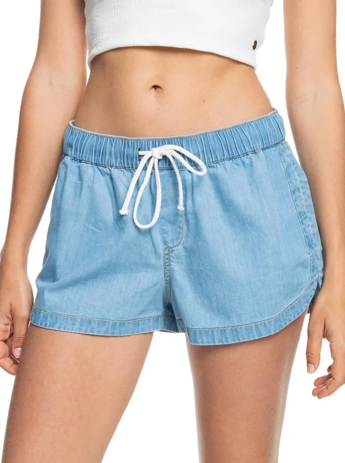 Roxy Shorts New Impossible Denim Shorts Light Blue 8211 Women Roxy Shorts New Impossible Denim Shorts Light Blue 8211 Women
