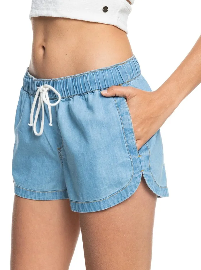 Roxy Shorts New Impossible Denim Shorts Light Blue 8211 Women Roxy Shorts New Impossible Denim Shorts Light Blue 8211 Women