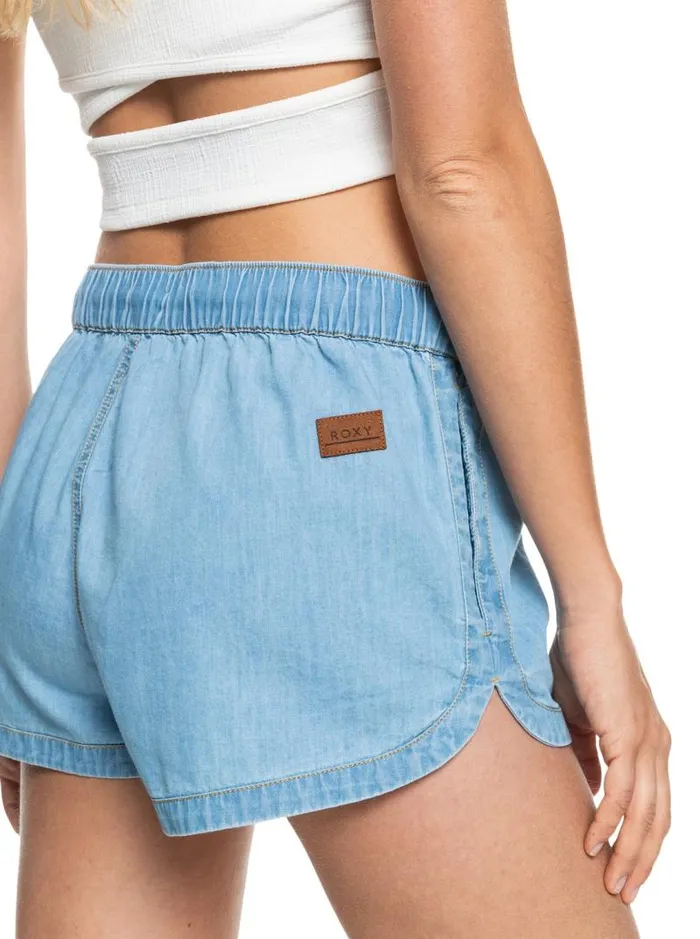 Roxy Shorts New Impossible Denim Shorts Light Blue 8211 Women Roxy Shorts New Impossible Denim Shorts Light Blue 8211 Women