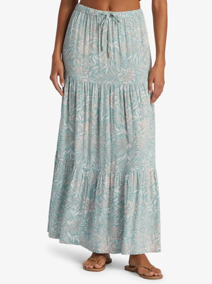 Roxy Skirts Bayside Ankle Length Skirt Blue Surf Planao Apparel 8211 Women