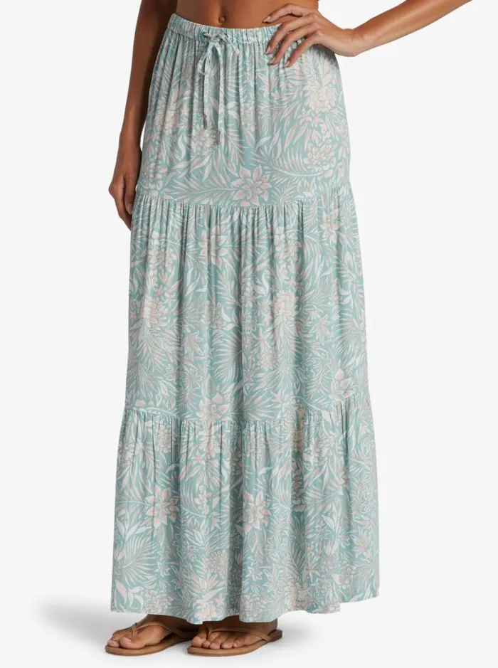 Roxy Skirts Bayside Ankle Length Skirt Blue Surf Planao Apparel 8211 Women