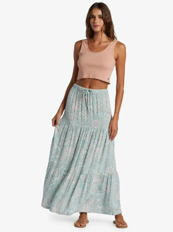 Roxy Skirts Bayside Ankle Length Skirt Blue Surf Planao Apparel 8211 Women