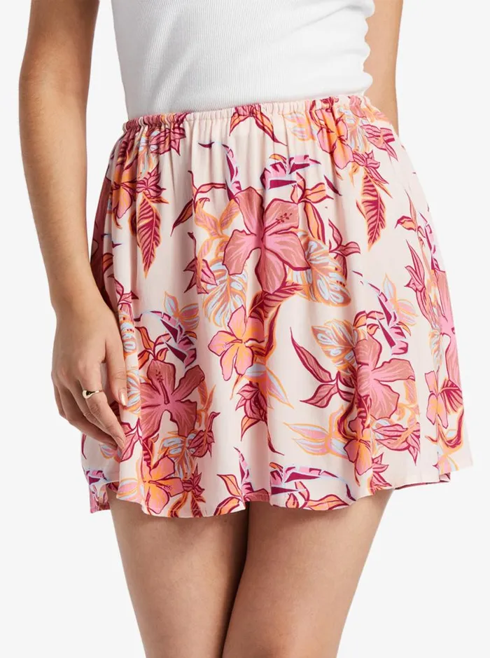Roxy Skirts Para Paradise Drawstring Mini Skirt Pale Dogwood Kartofeel Tropica 8211 Women