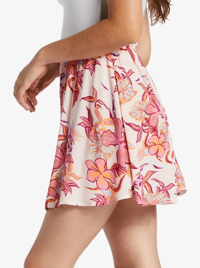 Roxy Skirts Para Paradise Drawstring Mini Skirt Pale Dogwood Kartofeel Tropica 8211 Women