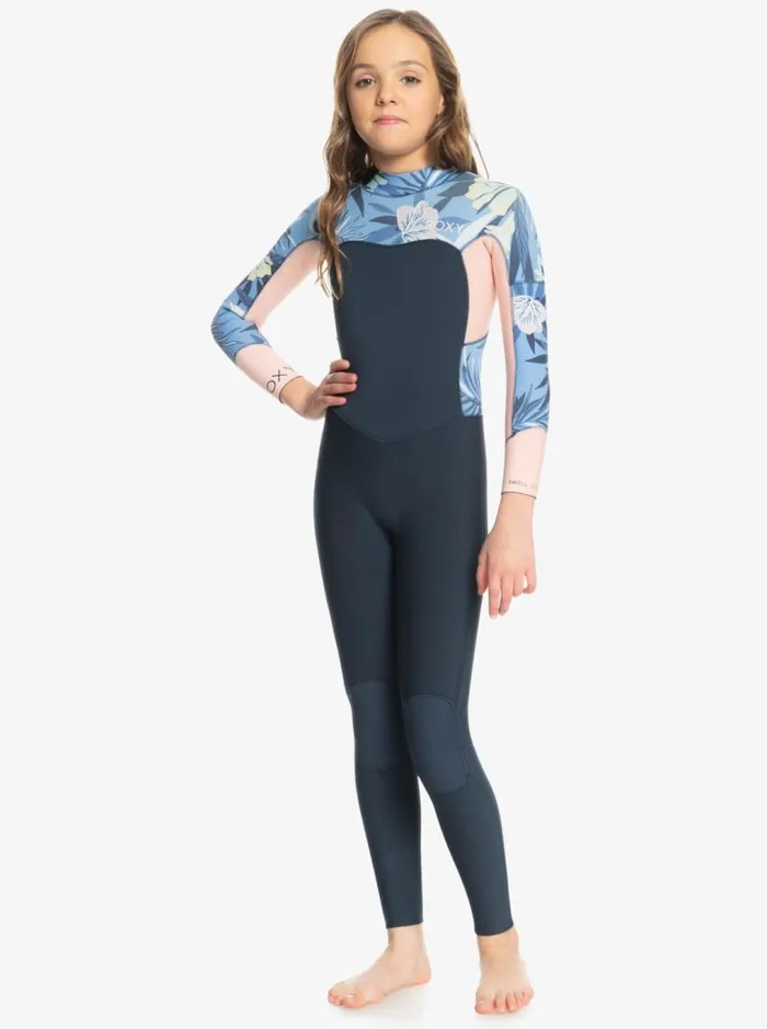 Roxy Surf Girl039s 816 32mm Swell Series Back Zip Wetsuit Allure Rg Fasso S 8211 Kids