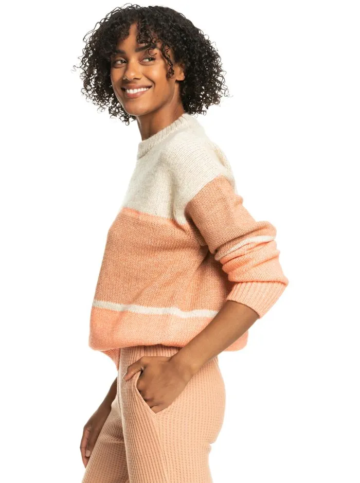 Roxy Sweaters Too Far Crew Neck Sweater Tapioca 8211 Women
