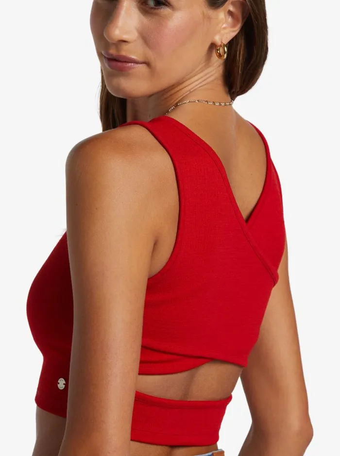 Roxy Tees and Tanks Good Keepsake Crop Top Barbados Cherry 8211 Women