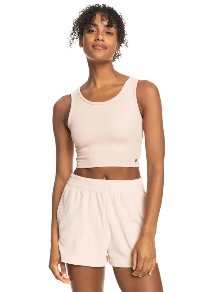 Roxy Tees and Tanks Good Keepsake Crop Top Peach Whip 8211 Women