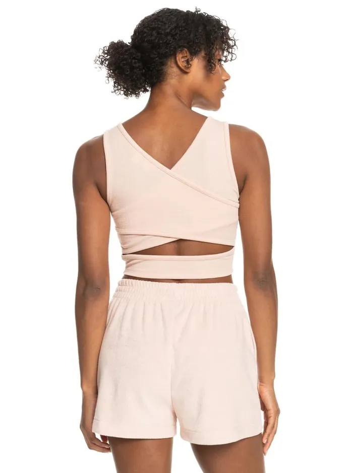 Roxy Tees and Tanks Good Keepsake Crop Top Peach Whip 8211 Women