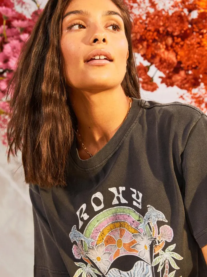 Roxy Tops To The Sun TShirt Anthracite 8211 Women