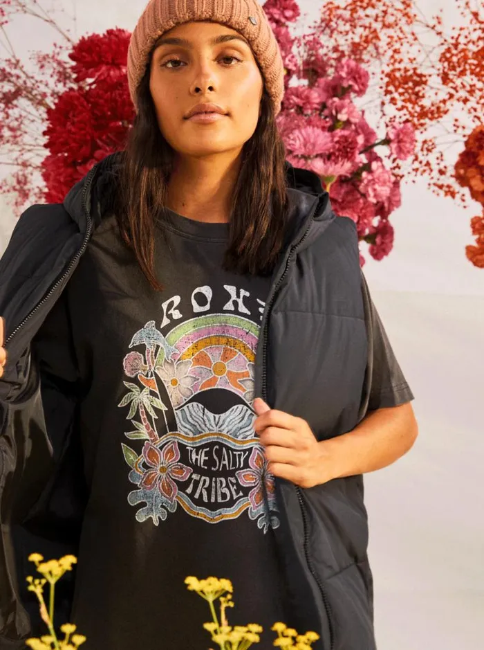 Roxy Tops To The Sun TShirt Anthracite 8211 Women