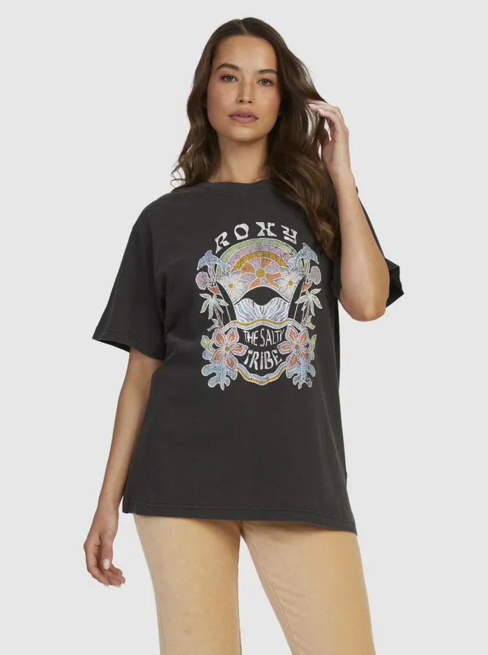 Roxy Tops To The Sun TShirt Anthracite 8211 Women