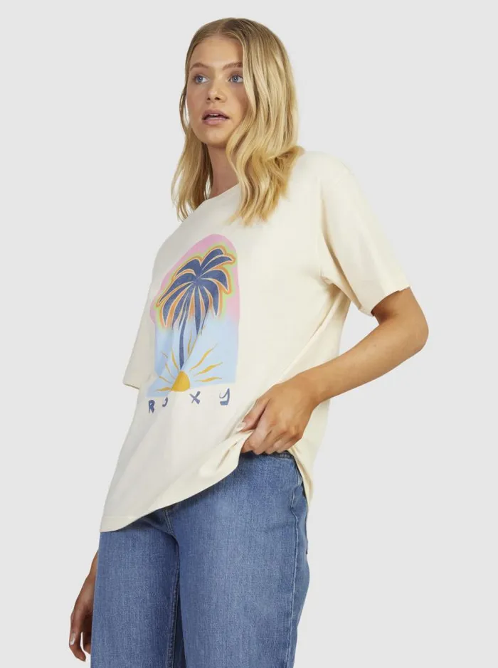 Roxy Tops To The Sun TShirt Natural 8211 Women
