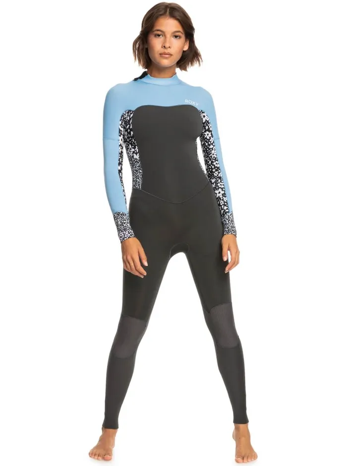 Roxy Wetsuits 43mm Swell Series Back Zip Wetsuit Jetboy Blue 8211 Women