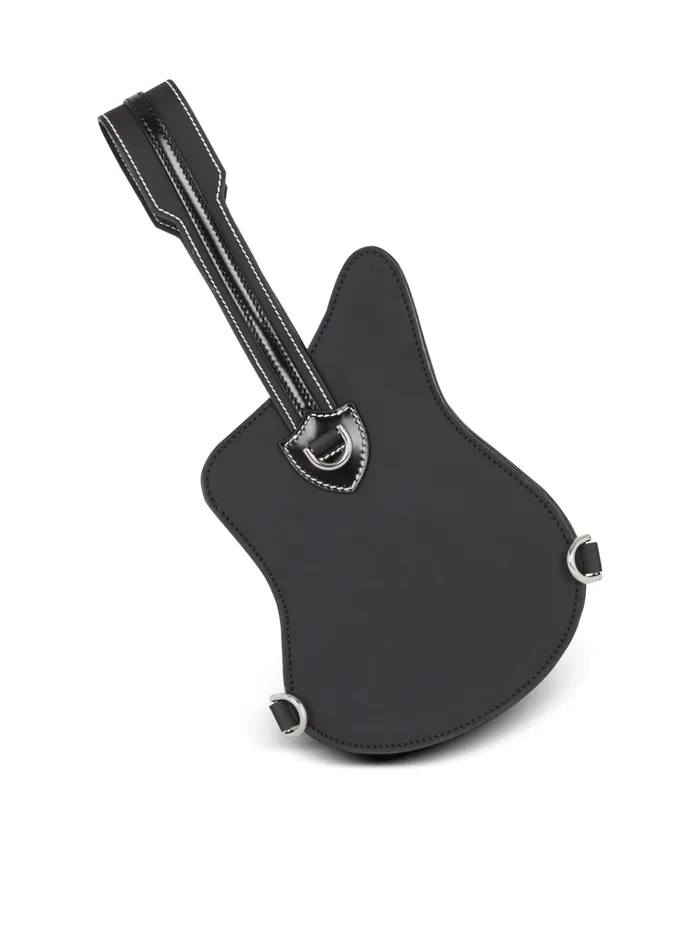 Rubber Guitar Clutch Bag Black Men Balmain CrossBody Bags