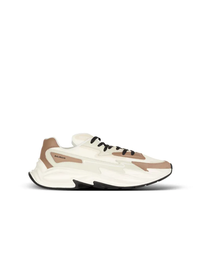 RunRow Leather And Nylon Sneakers White Men Balmain Sneakers