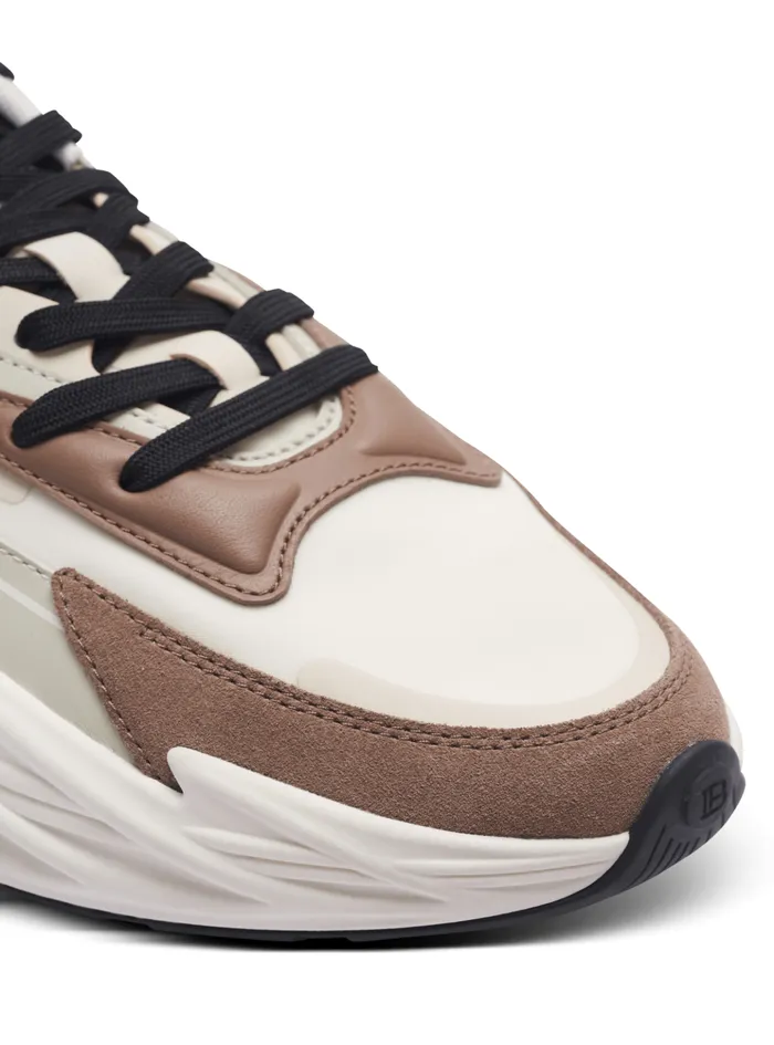 RunRow Leather And Nylon Sneakers White Men Balmain Sneakers