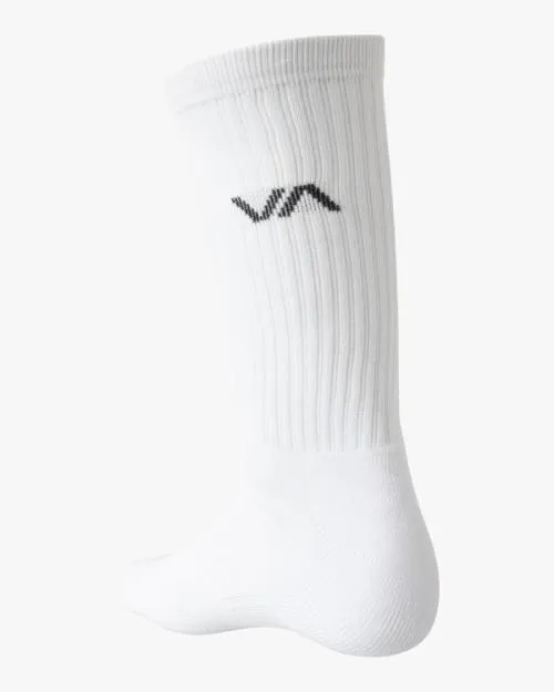 Rvca 2 Pack Basic Logo Crew Socks White SportMen Other Accessories