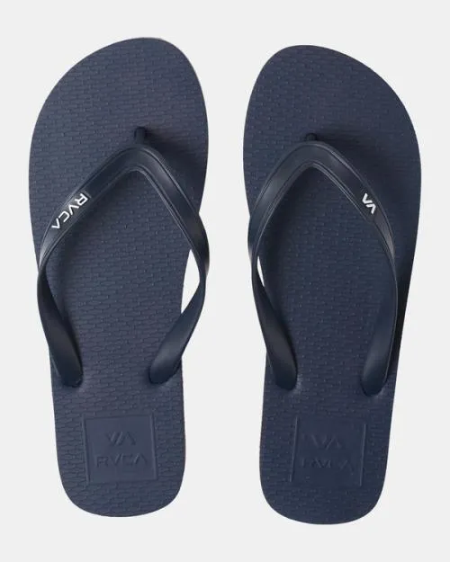 Rvca All The Way Flip Flops Navy Men Sandals