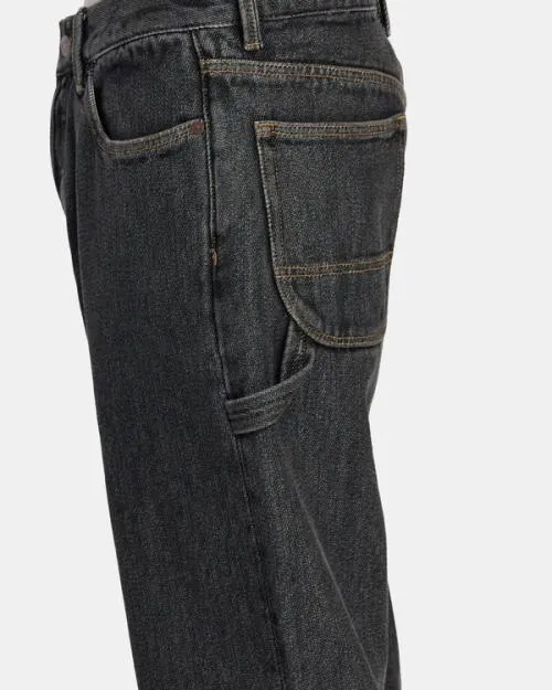 Rvca Americana Chainmail Relaxed Fit Jeans Grey Rinse Men Denim