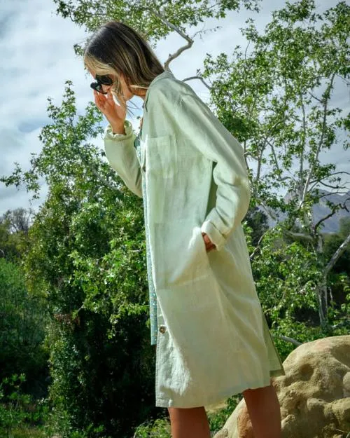 Rvca Balmy Oversized Blazer Light Green Women Tops