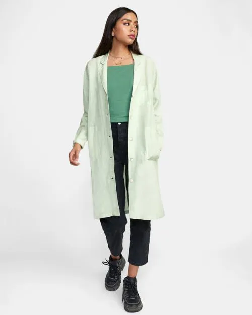 Rvca Balmy Oversized Blazer Light Green Women Tops