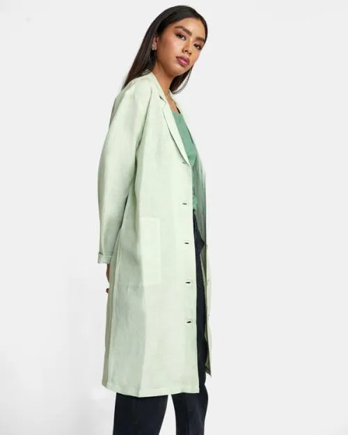 Rvca Balmy Oversized Blazer Light Green Women Tops