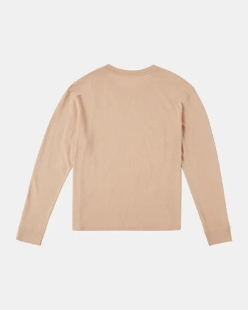 Rvca Big Daisy Long Sleeve TShirt Nude Women Tees and Tanks