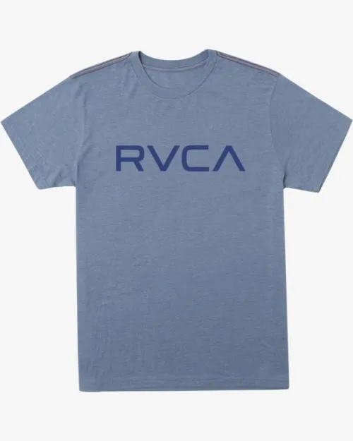 Rvca Big Tee Industrial Blue Men Short Sleeves