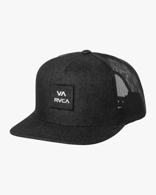 Rvca Boy039s VA All The Way Trucker Hat Blackwhite Boys Hats and Beanies