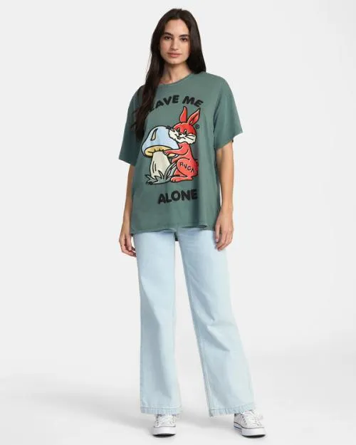 Rvca Cottontale TShirt Spinach Women Tees and Tanks