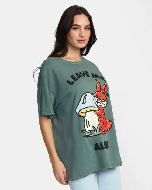 Rvca Cottontale TShirt Spinach Women Tees and Tanks