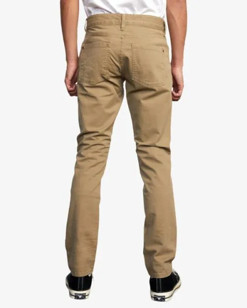 Rvca Daggers Twill Slim Fit Pants Wood Men Pants