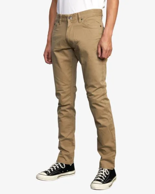 Rvca Daggers Twill Slim Fit Pants Wood Men Pants